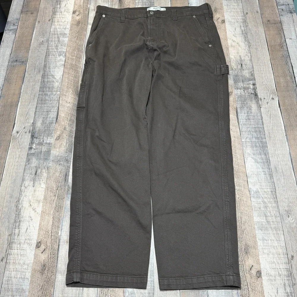 Hollister Pants‎ Men 36x32 Brown Baggy Carpenter Y2K Streetwear Casual Grunge